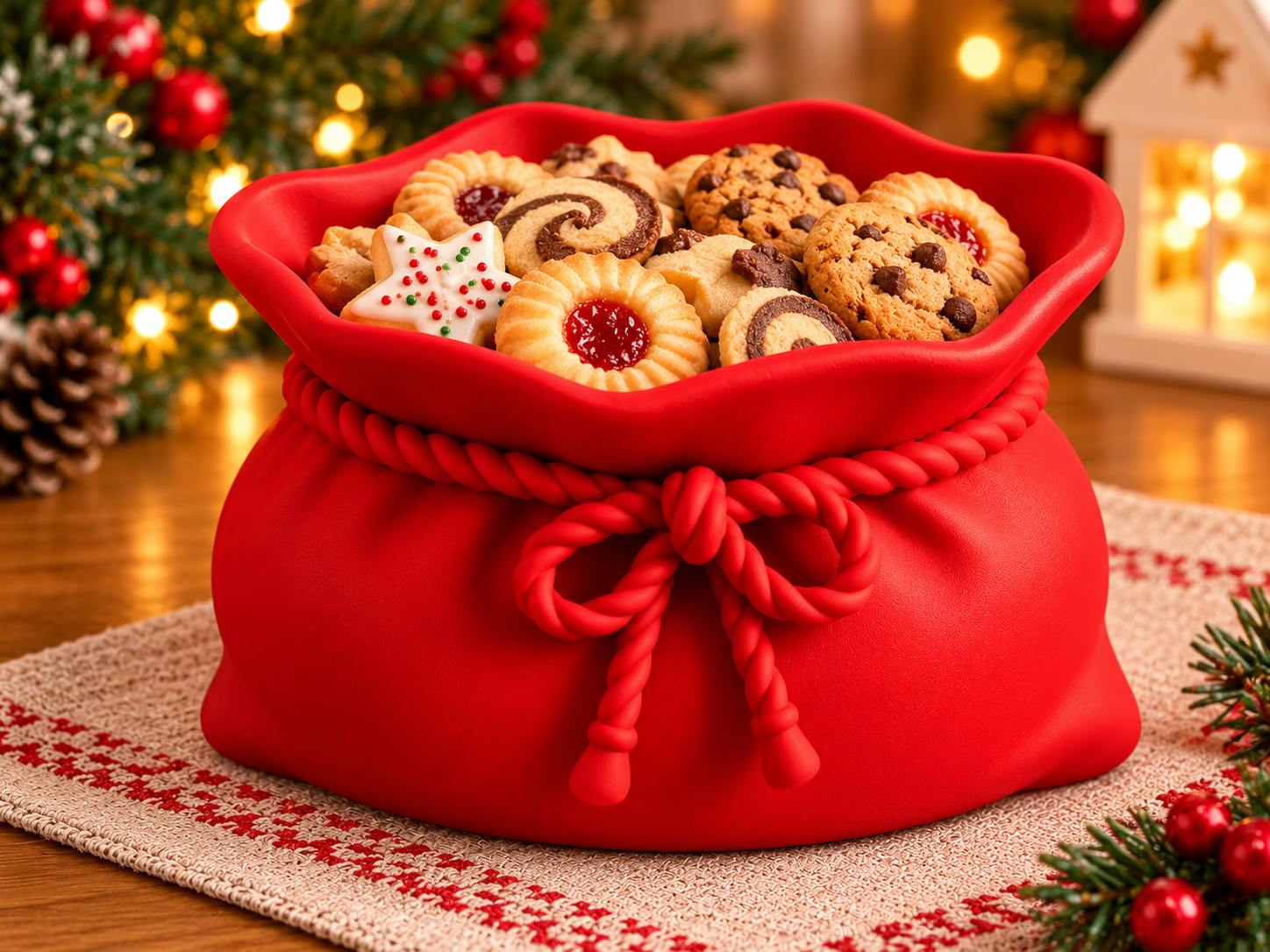 SACO DE NATAL ACONCHEGANTE - TIGELA MULTI USO