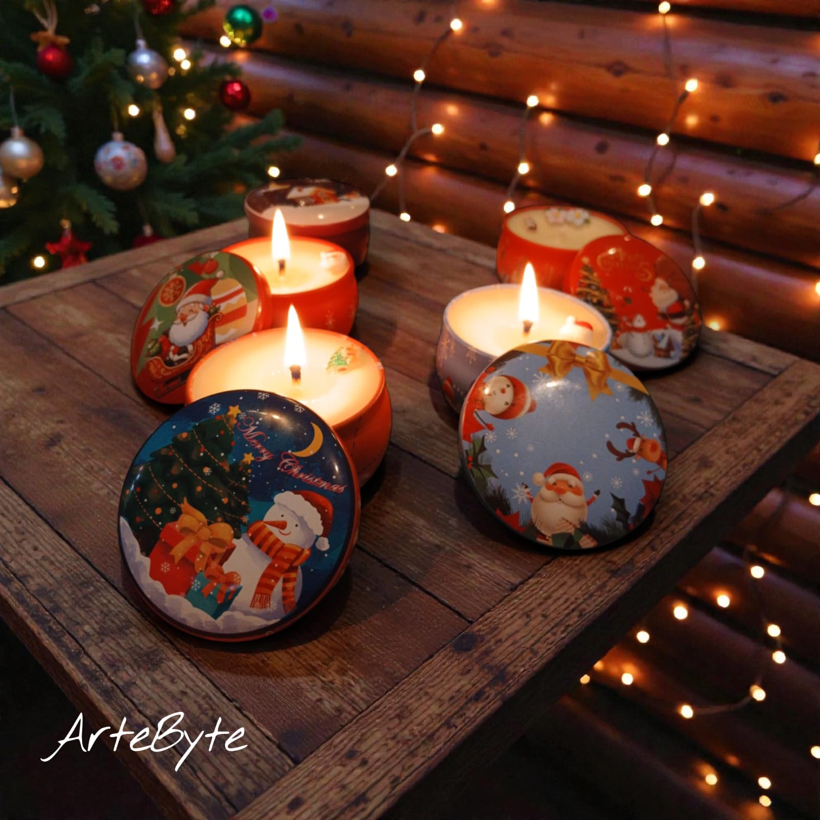 VELAS AROMÁTICAS LATAS NATALINAS 70ML